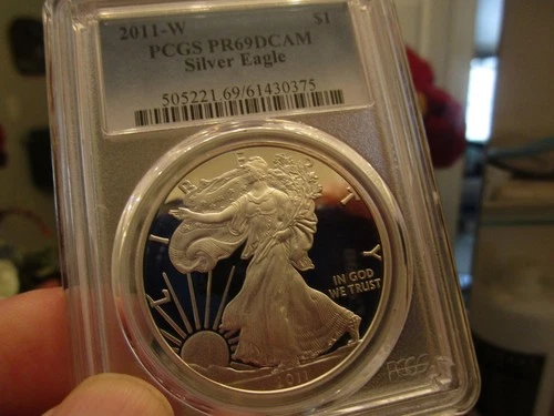 PCGS GRADED AMERICAN PROOF SILVER EAGLE  2011-W PCGS  PR-69DCAM