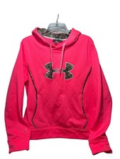 Under Armour Women's Pink Camouflage Logo Fleece Pullover Hoodie XL Long Sleeve