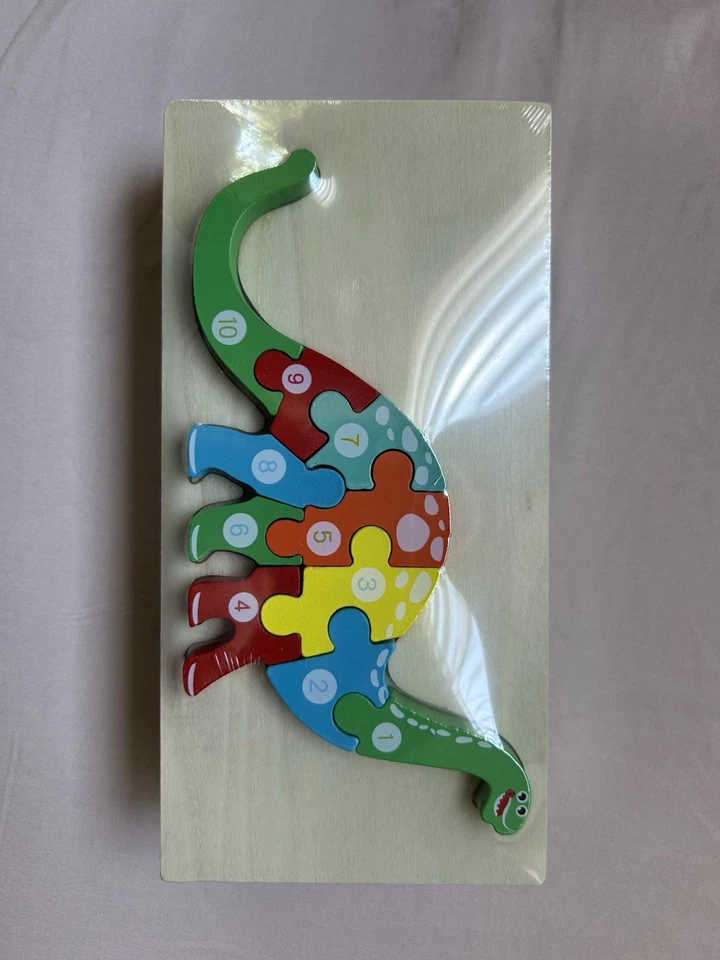 4 - Упаковка деревянный животных номер головоломки - развивающие игрушки для малышей в возрасте от 2 до 5 - Изображение 2 из 4