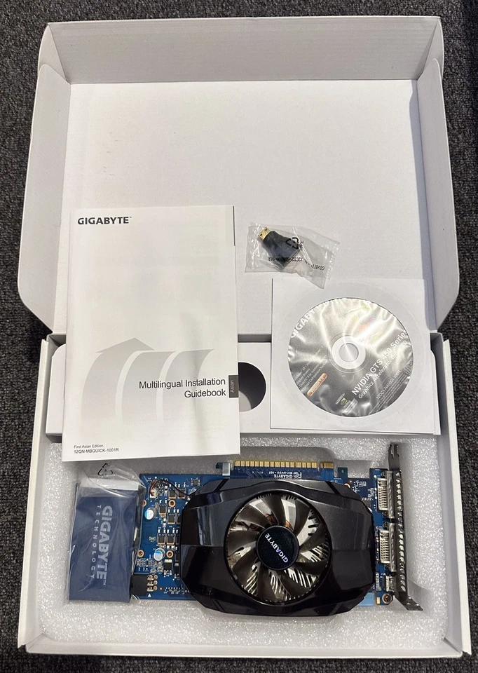 GIGABYTE NVIDIA GTS 450 IGB Graphics Card GDDR5 128 Bit HDMI DVI GV-N450-1GI - Image 2 of 4