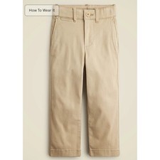 NWT J. Crew Boy's Classic-Fit Stretch Chino Pant Khaki 12