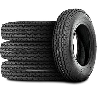 4 7x14.5 Low Platform Trailer Tires ST 7-14.5 Load F 12 Ply Tubeless