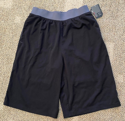 Layer8 Athletic Shorts Quick Dry Boxer Lined L2M957 Black Size Medium