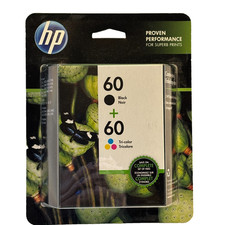 HP 60 Black Tri Color Ink Combo Pack Sealed OEM Exp 2024 Free Shipping
