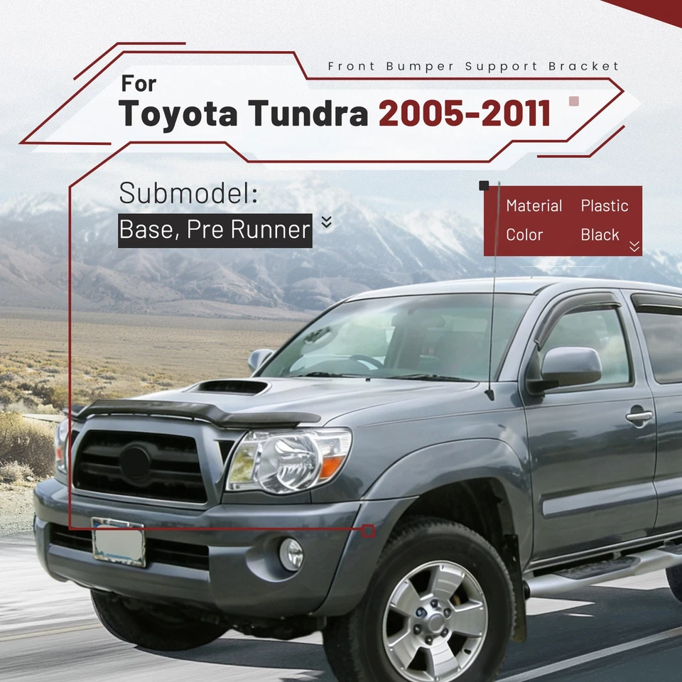 NEW Left & Right Front Bumper End Cap Fender Extension For Toyota Tacoma 2005-11 Foto 2 de 4