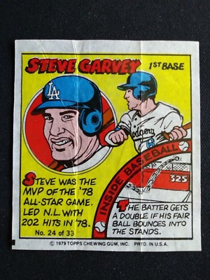 1979 Topps Baseball Test Issue Comics # 24 Steve Garvey