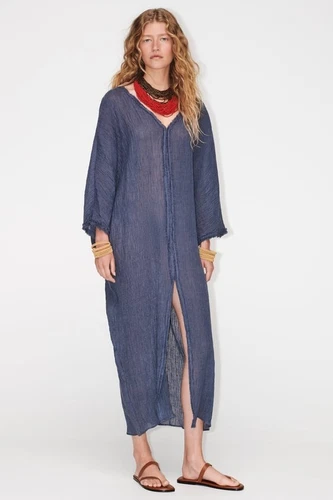 NWT ZARA LINEN KAFTAN SPECIAL EDITION S $109 7879 - 第 2/6 張圖片