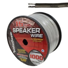 Rockford Fosgate 16 AWG 100 OFC Speaker Wire Silver/Black Lot Cut By The Foot