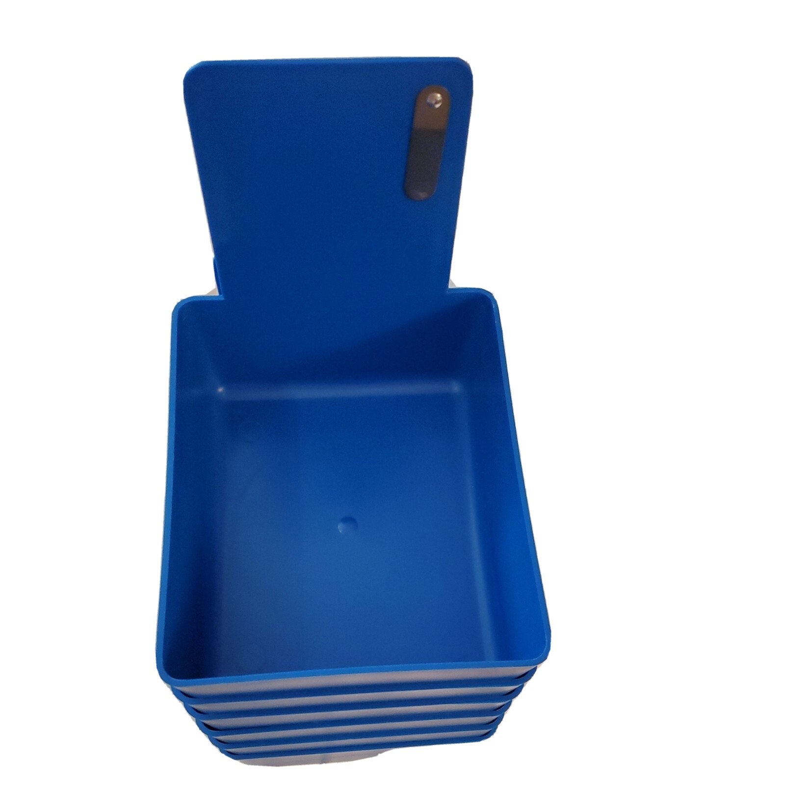Dental Lab Pans with metal clip. Medium 7 1/16 x 5⅝" x 2⅜"D, Blue 6