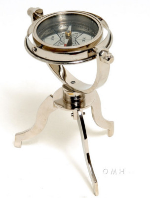Functional Brass Gimbaled Compass on Tri-stand | eBay
