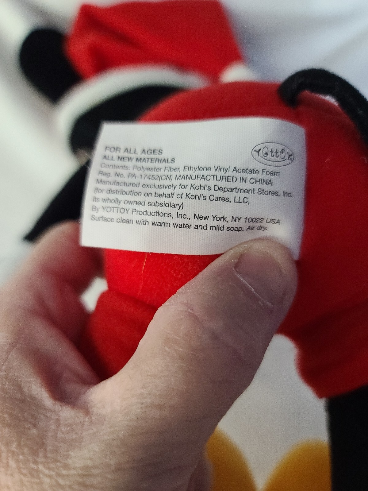 Kohl's Cares Disney Mickey Mouse Plush Stuffed Toy Santa Hat Christmas