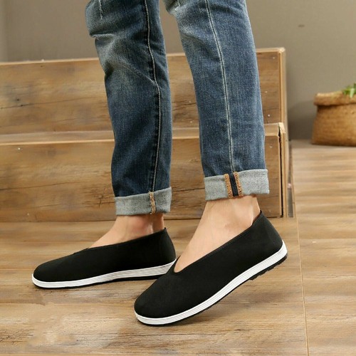 Mens Kung Fu Tai Chi Cloth Shoes Shaolin Martial Sneakers Casual Old Beijing - Picture 5 of 9
