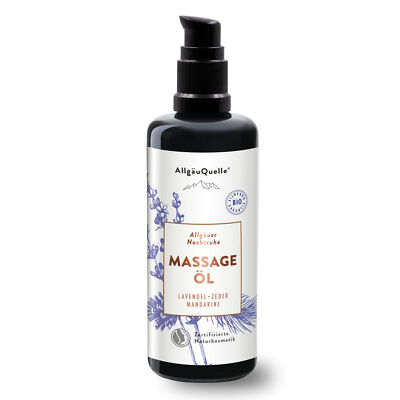 BIO Massageöl aus naturreinen ätherischen Ölen von Lemongrass, Lavendel, Orange