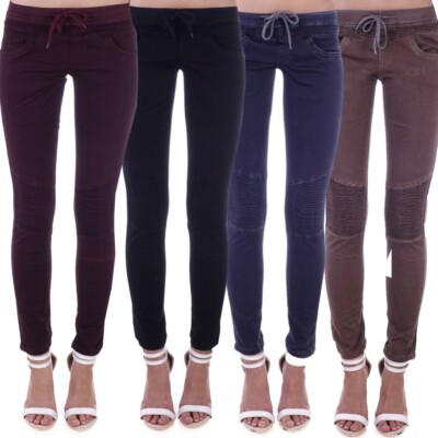 Damen Skinny Röhrenjeans Jeans Biker Hose Hüftjeans Hüfthose Loose Slim Fit B114