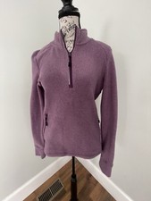 EDDIE BAUER SOFT FLEECE FULL ZIP PURPLE JACKET SZ SM Nice