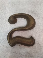 Aged Brass House Number 2 Address Numbers 6" Rejuvenation Traditional