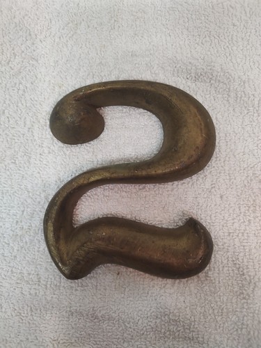 Aged Brass House Number 2 Address Numbers 6" Rejuvenation Traditional