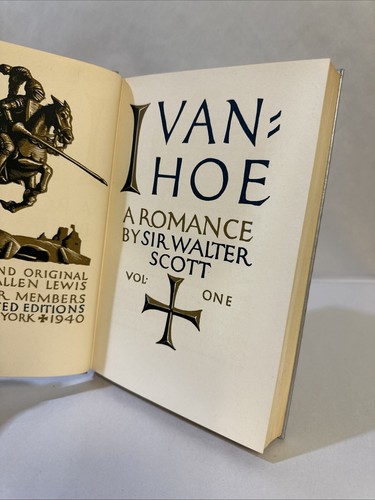 Sir Walter Scott / Ivanhoe / Limited Editions Club / Signed by Allen Lewis; 1940 - Picture 3 of 6