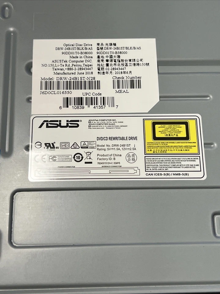 ASUS DRW-24B1ST 24x DVD-RW Internal Optical Disc - Image 2 of 2