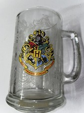 Wizarding World of Harry Potter: 2010 Hogwarts House Crest Clear Glass Mug
