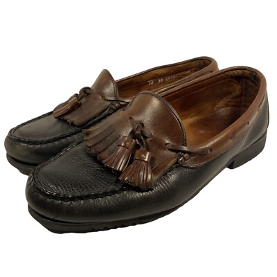 Allen Edmonds Nashua Tassel Loafers Black/Brown pebbled Leather dress Shoe 1Nashua_AE_800x.png?v=1711715018 main image 4