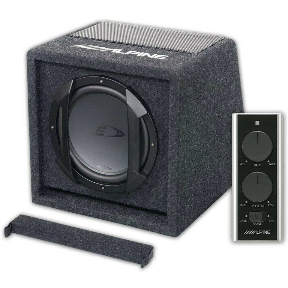 Subwoofer ALPINE SWE-815 Sub per Auto Amplificato Attivo + telecomando + Cavi - Immagine 4 di 4