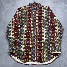 Vintage Woolrich Button Down Shirt Men's XL Multicolor Printed Aztec Western