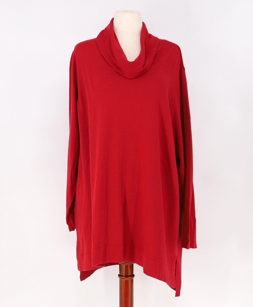 Cowl Neck Plus Size Tunic Length Turtleneck Sweaters NWT $90 Cowl