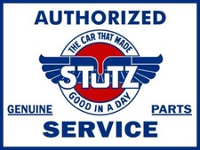 Stutz Automobile Genuine Parts Service New Metal Sign 9x12 Ships Free