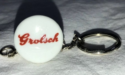 De colección Grolsch Cerveza Botella de Porcelana Gorra Publicidad Llavero Nuevo Stock Antiguo Nuevo De Reedición - Imagen 2 de 9