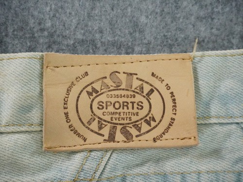 Vintage Mastal Sports Jeans Womens 16 Light Wash Bareback High Rise Denim Y2K - Picture 13 of 18