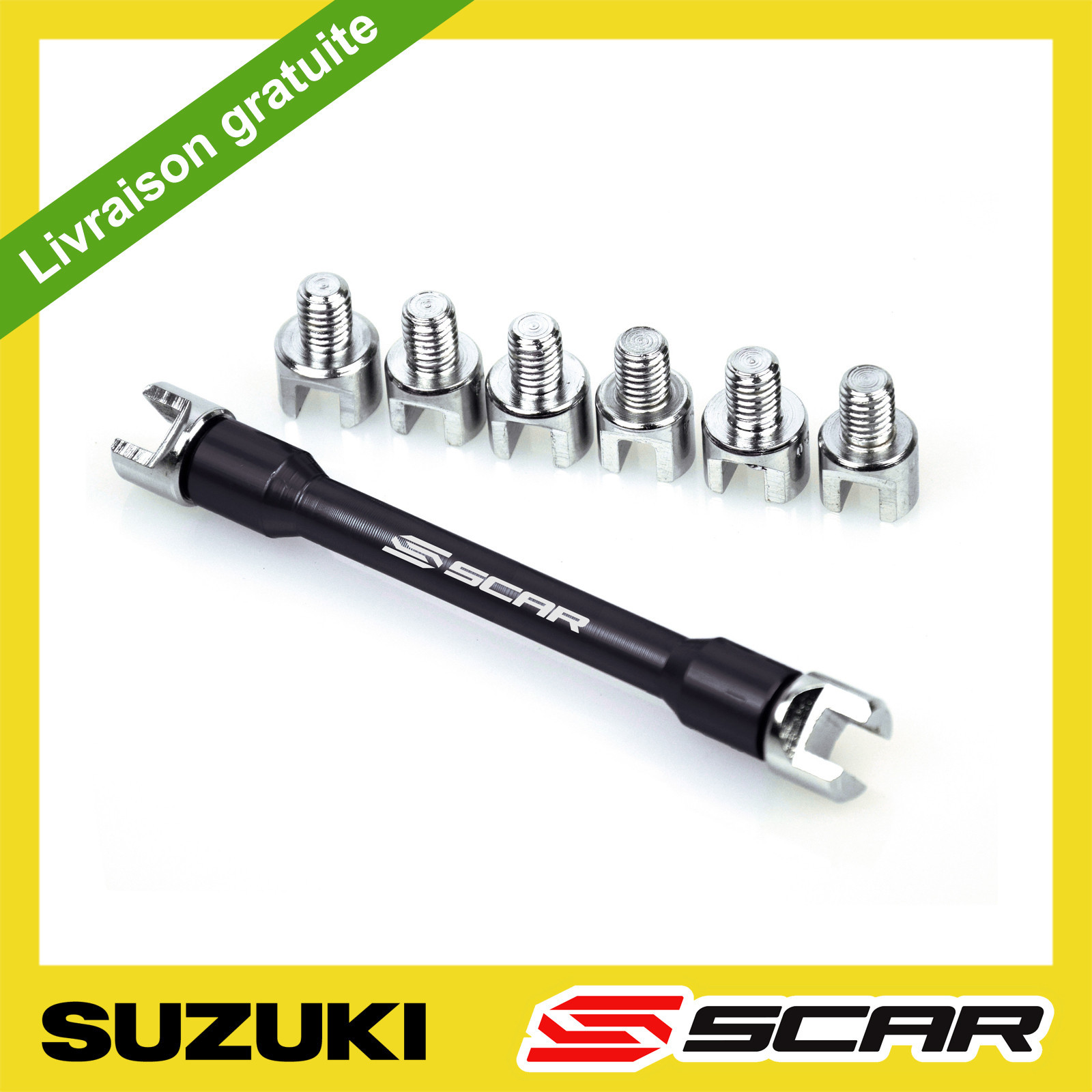 Clé à rayons universelle moto Suzuki RM RMZ 85 125 250 450 SCAR