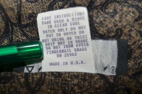 VTG Anne Klein Sirena Sheer Paisley Swimsuit Cover Up Dress Brown Black Sz L - Bild 9 von 9