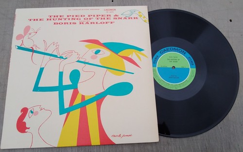 Boris Karloff 33rpm LP Vinyl 12 Zoll Caedmon Schallplatten #TC-1075 Die Jagd der