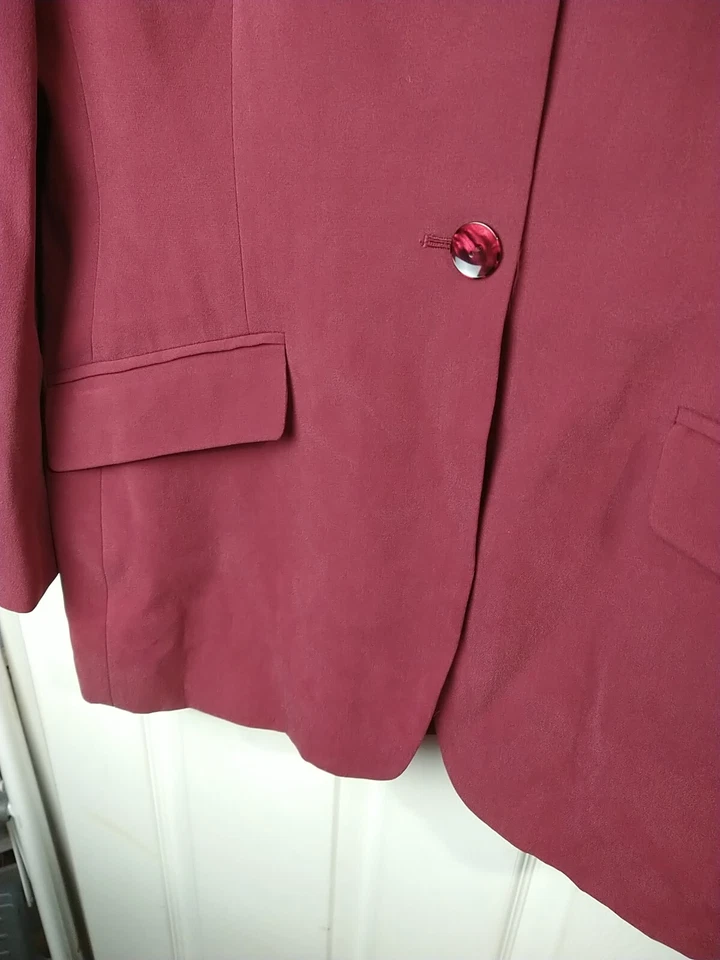 Blazer Jones New York Mujer 14P Rosa 100 Botones de Seda Manga Larga Forrado NUEVO Foto 4 de 4