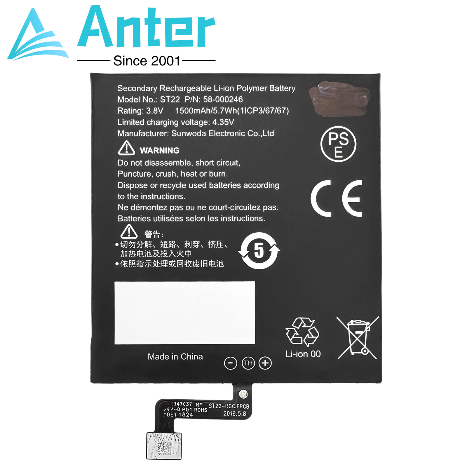 Kindle Paperwhite 10th Gen 2018 Battery 8GB WiFi Black eReader Replacement-image