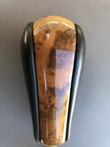 1999 2000 2001 2002 2003 BMW 528i 530i LEATHER SHIFT KNOB BURL WOOD BMW OEM - Bild 4 von 12