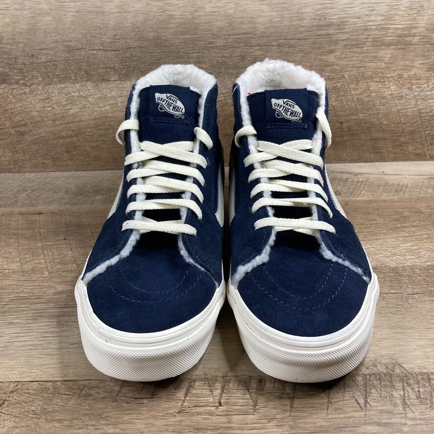 VANS Sk8-Hi Cozy Hug Lined Parisian Night Blue White Mens 8  display picture 1