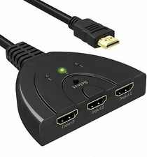 ✅⭐ESPAÑA OFERTAS⭐ Switch HDMI 3 Puertos Conmutador Adaptador Xbox/PS3/PS4