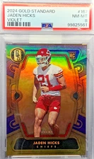 2024 Panini Gold Standard Jaden Hicks Rookie RC #167 Chiefs SSP /14 PSA 8
