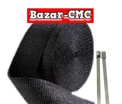 Nastro Termico Per Scarico Moto E Auto - 10m In Fibra Di Vetro Con Fascette | Isolamento Calore E Rumore - Foto 7