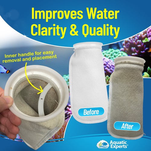 Aquatic Experts 4 Zoll 200 Mikron Filzfiltersocken - Medium für Aquarien - Bild 5 von 11