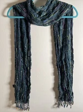 teal multi oblong scarve