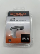 Mens XL Shock Doctor Core Athletic Supporter with Cup Pocket, White, Waist 36-39
