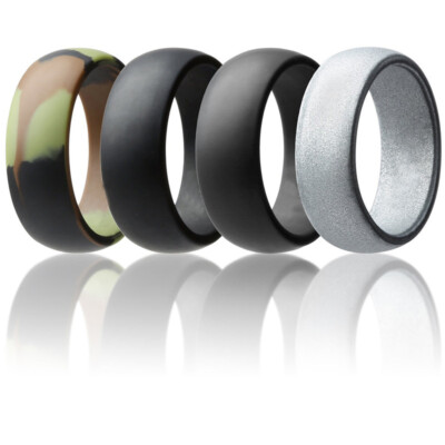 Silikon Ehering Band Gummi Herren Damen glatt flexibel Kleidung Mode A919