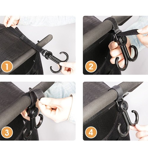 Baby Double Hook Hanger 2pcs/set Baby Outdoor Traveling Portable - Photo 6/8