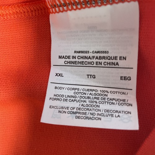 Nike Air Pivot Mens XXL Pullover Short Sleeve Orange Basketball Hoodie - NWT - Picture 9 of 9