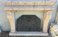 Camino caminetto rivestimento in marmo rosso di Verona cornice per da classico