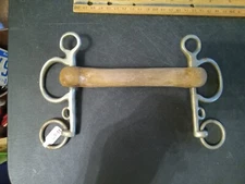 Used loose  cheek Pelham bit vulcanized mouth nickel 5 in