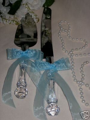  Wedding  Supplies Elegant  Cake  Knife Server  Set  BLUE eBay